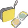 Generic Porta CD portatile con cerniera, per 48 CD e DVD, per auto, casa, viaggi (giallo)