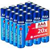 AgfaPhoto Batterie Alcaline PLUS AAA LR03 1.5V Confezione da 20, Lunga Durata, Ideali per Telecomandi Giocattoli Fotocamere e Altro, Uso Domestico o Professionale, Conservazione 7 Anni