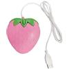 WuLi77 Pink Strawberry USB Mouse con filo, piccolo mouse ottico da gioco per PC per ragazze, adorabile mouse ottico da gioco per ufficio e desktop