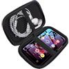 Blueshaweu Custodia per lettore MP3 compatibile con lettore MP3 TIMMKOO lettore musicale a schermo intero, adatta per auricolari, cavo USB, scheda di memoria (nero)
