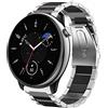 Blueshaweu Cinturino per Amazfit GTR Mini Smartwatch, Cinturino in Acciaio Inossidabile Compatibile con Amazfit GTR Mini Smartwatch (argentato-nero)