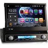Erisin Android 14 8-Core 4GB+64GB Autoradio 1 Din con GPS Navi Motorizzato Schermo, 7 Pollici HD Touchscreen Integrato Wireless CarPlay Android Auto Bluetooth DSP OBD2 TPMS DVB-T2 DAB+ WiFi USB DVD
