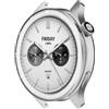 Yikamosi Acciaio inossidabile Anello della lunetta Compatibile con Xiaomi Watch S4/Watch S3,Bezel Ring Adhesive Cover Anti graffio e protezione dalle collisioni per Mi Watch S4,Argento/Bianco