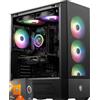 AGM store Pc Gaming RYZEN 7 7800X3D- Scheda video RTX 5070 12GB - RAM 32GB DDR5 - Nvme 2TB SSD Pci4 - Dissipatore a Liquido 240mm - Wifi e Bluetooth -W11