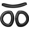 Generic Cuscinetti auricolari di ricambio in schiuma, compatibili con cuffie Sennheiser HD700 HD 700, parte di riparazione, in pelle di agnello nera