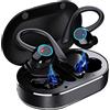 GOWENIC Auricolare , Auricolare Bluetooth Wireless Q23 PRO, Cuffie Sportive con Mini Curvetta Stereo Impermeabile con Microfono, Cancellazione del Rumore ANC, Bluetooth 5.1, Lunga
