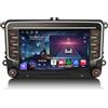 Erisin Qualcomm 8-Core 4GB+64GB Android 14 Autoradio Bluetooth GPS Navigator per VW Polo Passat B6 Golf 5 6 T5 Caddy Tiguan Touran Seat Skoda 7 2 Din Radio DAB+ CarPlay Android Auto Wifi USB Canbus