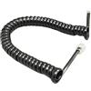CASNO Cavo per cornetta telefonica a spirale da 1,8 m, cavo a spirale per telefono fisso RJ9 4P4C Cavo di linea telefonica nero 1,8 m bianco 4 core a quattro core