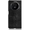 COQUE Custodia Honor Magic V3,Trama di Coccodrillo Custodia per Cellulare per Honor Magic V3-Nero