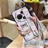 Generi Custodia per telefono compatibile con TCL 60 NxtPaper, custodia morbida protettiva durevole con anello impermeabile in silicone design alla moda cinturino da polso carino