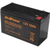 ALCAPOWER Batteria al piombo ricaricabile ermetica 12V 10Ah per uso ciclico
