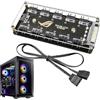 Wisylizv ARGB Splitter Hub - Scheda madre Aura 5 V controller a 3 pin | Dock di espansione a 11 porte per ventole case strisce LED | Illuminazione stabile per gestione dei cavi puliti per PC