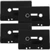 Amosfun Musicassette per Decorazione da Parete e Accessori DIY Vergini Nere in Plastico 4 Pezzi per Artigianato in Casa o Ufficio