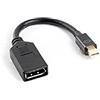 lanberg AD-0003-BK - Mini Displayport 1.2 (Mini Dp) maschio a DisplayPort femmina, adattatore con cavo, 10 cm, colore: Nero