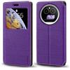 Shantime Custodia Flip in Pelle con Finestra Compatibile con IIIF150 Action A5 Pro, Display Visibile, Chiusura Magnetica Invisibile e Slot Carta(Viola)