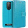 Shantime Custodia Portafoglio in Pelle PU Compatibile con Peaq PSP 500, Cover con Chiusura Magnetica, Tasche per Carte e Funzione Stand (Azzurro chiaro)
