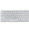 perixx PERIBOARD-332MW Mini Tastiera retroilluminata per Mac con cavo - Tasti Forbici sottili con lettere grandi - LED bianco - Layout QWERTY US English