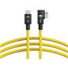 COBRAUNION CobraTether Cavo da USB-C a Micro-B 90°, 5m, giallo