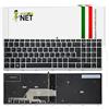 new net - Tastiera Compatibile con Notebook HP ProBook 650 G4, 650 G5, 655 G5, 655 G4 [Frame Argento - Retroilluminata - Italiana]