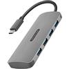 Sitecom CN-393 USB-C Hub 4 Porte, da USB-C Maschio a 4 Porte USB 3.0, Hub in Alluminio