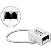 VR VETRINEINRETE Vetrineinrete® Filtro adsl Splitter telefonico Plug Maschio RJ11 sdoppiatore per Linea telefonica con 2 ingressi Femmina Internet Modem connessione Router C28