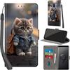 Haninsuze Cover per Samsung Galaxy S9 Plus Custodia Cover Pelle Libro Portafoglio con Porta Carte Magnetica Protezione Antiurto Cuoio Flip Case Custodia Cover per Samsung S9 Plus, Gatto