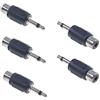 Oiyagai 5 Pezzi Adattatore Connettore 3.5mm Mono Maschio a RCA Femmina