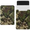 Eslifey Custodia sottile in pelle per laptop da 13 pollici con chiusura magnetica, custodia in pelle in microfibra mimetica verde militare