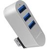 SABRENT Hub USB, Multipresa USB 3.2 Gen 1, Sdoppiatore USB girevole, 3 Porte USB 3.2 Gen 1, per PS4/PS5, laptop, PC, stampante, chiavetta USB, Mac, rotazione di 90/180°, alluminio, ARGENTO, (HB-R3MC)