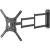 Wiltec Supporto TV 23"-65", staffa porta TV a muro orientabile con portata fino a 35 kg, braccio porta schermo salvaspazio