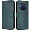 FANFO Custodia per TCL 60 Ultra NxtPaper, Antiurto e Antigraffio, Cover Portafoglio in Pelle PU di Alta Qualità con Funzione Stand.- Dark Green
