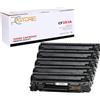 PcStore 5 Toner Compatibili HP CF283A 83A Nero per LaserJet Pro M125a M125nw M126a M126nw M127fn M127fw M127nw M128fn M128fw M201n M201dw M202dw M225dn M225dw M226dn M226dw Cartuccia Stampante