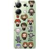 LA CASA DE LAS CARCASAS Custodia compatibile con Xiaomi Redmi Note 13 4G - Poco M6 4G Ufficiale di Harry Potter Personaggi Icone Cover in Silicone Trasparente Flessibile con Licenza Ufficiale di Harry Potter