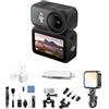 DJI Osmo Nano Combo Standard - Piccola fotocamera per vlog 4K/60fps con un sensore da 1/1,3″, video con ampio FOV di 143°, Registrazione di 200 minuti, Fotocamera magnetica POV (64 GB Bundle 2)