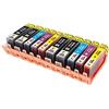 TONER EXPERTE® Sostituzione per HP 364 364XL 10 Cartucce d'inchiostro compatibili con HP Photosmart 5510 5515 5520 6510 6520 B110a B209a B210a Deskjet 3070A 3520 Officejet 4610 4620 | Alta Capacità