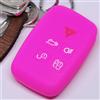 mt key Custodia protettiva in silicone per portachiavi per auto pink compatibile con Smartkey Land Rover Discovery IV Range Rover Sport Evoque 2009-2017