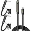 Generic Sideways - Caricatore per telefono, cavo di ricarica invisibile 2 in 1, 65 W/240 W, cavo di ricarica rapida con supporto per telefono integrato, pieghevole a forma di T, durevole, tipo C con 360
