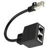 Qsvbeeqj Splitter Ethernet RJ45 da 1 a 2 switch Ethernet 1000Mbps 2 porte RJ45 adattatore di rete ad alta velocità adattatore di rete
