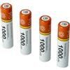 vhbw 4x batteria compatibile con Samsung Gigaset E390, E390HX, E290HX, E310, E370, E370HX telefono fisso cordless (1000mAh, 1,2V, NiMH)