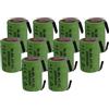 ANFEL 10 X Batteria ricaricabile NiMh 4/5 SC 1,2V 2000mAh 22x33mm subC a saldare linguette per pacchi batteria (10 PEZZI)
