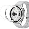 Ruentech Bezel e vetro protettivo compatibile per Xiaomi Watch S3/S4, anello lunetta antigraffio copertura in acciaio inox per Xiaomi Watch S3/S4 accessori (argento, colorato)