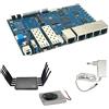 youyeetoo Scheda di sviluppo router BPI-R3 con MediaTek MT7986, memoria EMMC 8G, 2 SFP 2,5 GbE / 5 x RJ45 GbE (con alloggiamento in metallo, alimentatore, ventola di raffreddamento integrata)