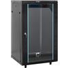 vidaXL Armadietto di Rete 18U con Ruote 19 IP20 60x60x100 cm, Armadio di Rete autoportante, Armadio Dati, Supporto di Rete