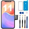 SIMDOG Schermo di ricambio per iPhone 11 da 6,1 pollici, display LCD touch screen 3D per A2111, A2223, A2221 con kit di strumenti di riparazione + pellicola protettiva (11 LCD)