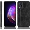Jiajihua Custodia Compatibile con Vivo V21,Compatibile con Vivo V21 [Struttura in pelle PU][PU+PC+TPU] 3 in 1 Copertura per fotocamera Black