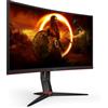 AOC Gaming C27G2ZU - Monitor curvo FHD da 27, 240 Hz, 0,5 ms, FreeSync Premium (1920 x 1080, HDMI, DisplayPort, hub) nero/rosso