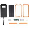 Wakects Power Bank Solare 20000 mAh, Caricabatterie Portatile Ricarica Rapida Dual USB, Arancione