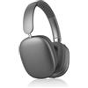 Sungive Cuffie Bluetooth 6.1 Wireless con Cavo-Design Pieghevole con Archetto Regolabile,Audio Hi-Fi,Cancellazione del Rumore,20 Ore di Standby-Compatibili con Smartphone,PC,Tablet.(grigio)