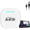 MMB CarPlay Magic Box Carplay Android 15 Multimedia Video AI Box QCM 6350 8 core Processore 8 GB RAM + 128 GB di memoria, YouTube/Netflix/Google Play Store, Scheda SIM per Car Play e Android Auto