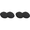 Generic 2 set di 2 cuscinetti di ricambio in spugna per auricolari, 40 mm, colore: nero